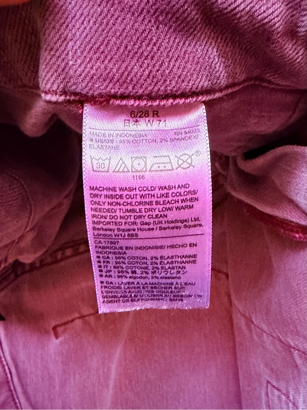 GAP Girlfriend Rose Pink Denim Jeans - Picture 9 of 9